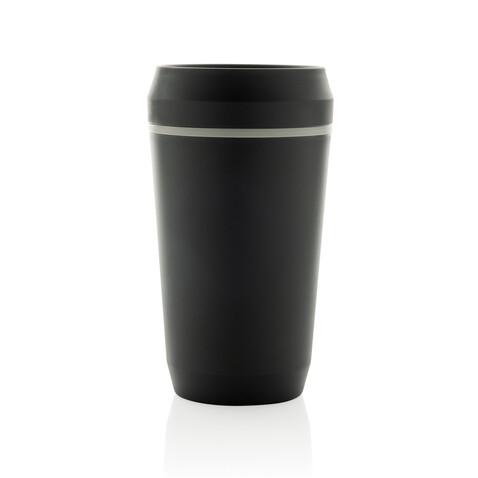 Topl-Becher aus rec. Kunststoff mit 360-Grad-Deckel 354ml grau bedrucken, Art.-Nr. RBTGP12CH