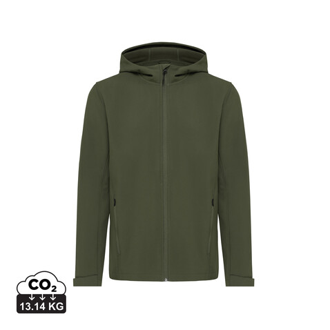 IQONIQ Makalu Herren Softshelljacke aus recyceltem Polyester khaki bedrucken, Art.-Nr. T1700.020.XXL