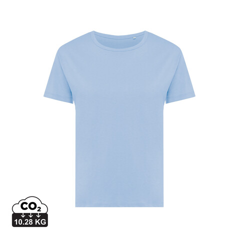 IQONIQ Yala Damen T-Shirt aus recycelter Baumwolle sky blue bedrucken, Art.-Nr. T4100.022.XL
