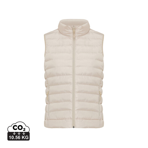 IQONIQ Meru Damen Bodywarmer aus recyceltem Polyester beige bedrucken, Art.-Nr. T4702.030.M IQONIQ Meru Damen Bodywarmer aus recyceltem Polyester beige bedrucken, Art.-Nr. T4702.030.M