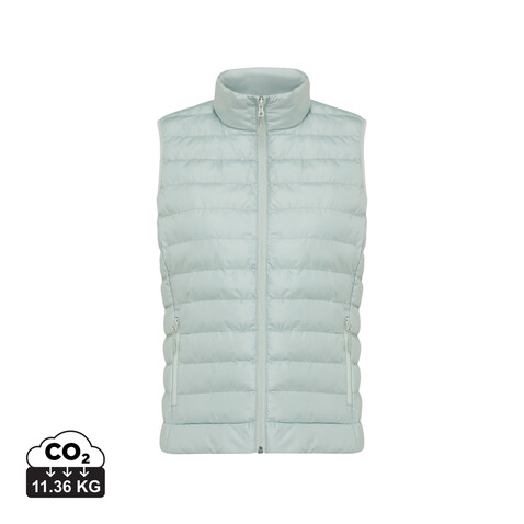 IQONIQ Meru Damen Bodywarmer aus recyceltem Polyester Iceberg green bedrucken, Art.-Nr. T4702.023.XL