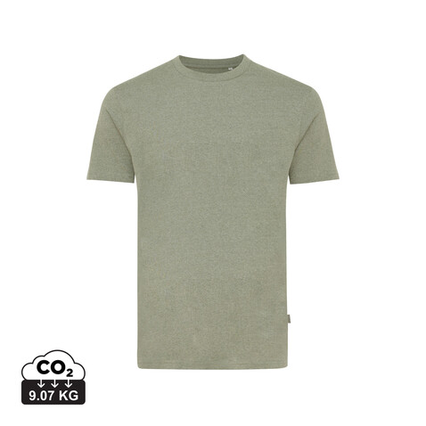 IQONIQ Manuel ungefärbtes T-Shirt aus recycelter Baumwolle heather green bedrucken, Art.-Nr. T9101.015.S