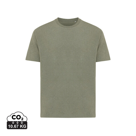 IQONIQ Teide T-Shirt aus recycelter Baumwolle heather green bedrucken, Art.-Nr. T9105.015.M