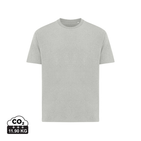 IQONIQ Teide T-Shirt aus recycelter Baumwolle heather grey bedrucken, Art.-Nr. T9105.013.L