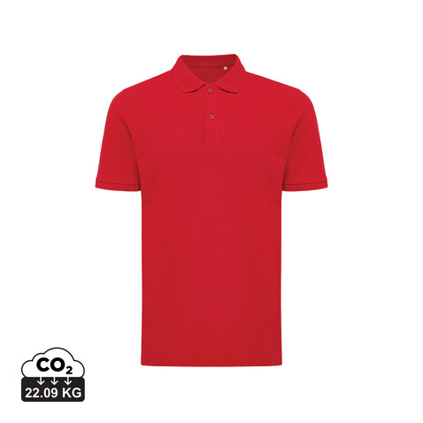 IQONIQ Yosemite Piqué-Poloshirt aus recycelter Baumwolle rot bedrucken, Art.-Nr. T9200.029.S
