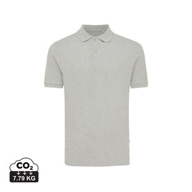 IQONIQ Yosemite Piqué-Poloshirt aus recycelter Baumwolle heather grey bedrucken, Art.-Nr. T9200.013.XXXL