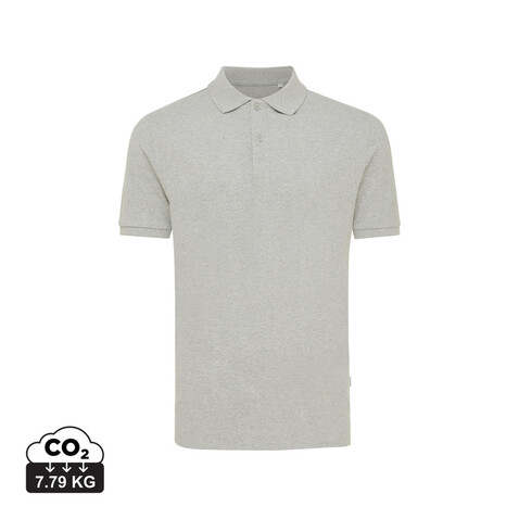 IQONIQ Yosemite Piqué-Poloshirt aus recycelter Baumwolle heather grey bedrucken, Art.-Nr. T9200.013.XS