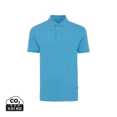 IQONIQ Yosemite Piqué-Poloshirt aus recycelter Baumwolle tranquil blue bedrucken, Art.-Nr. T9200.010.XXXL