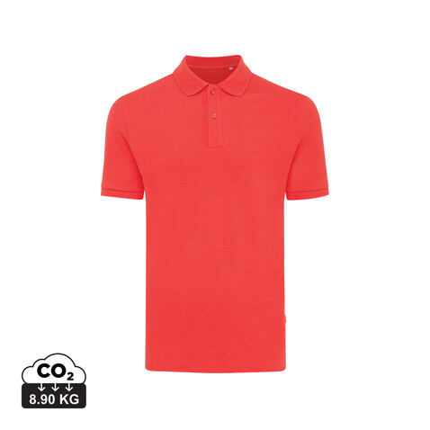 IQONIQ Yosemite Piqué-Poloshirt aus recycelter Baumwolle luscious red bedrucken, Art.-Nr. T9200.008.S