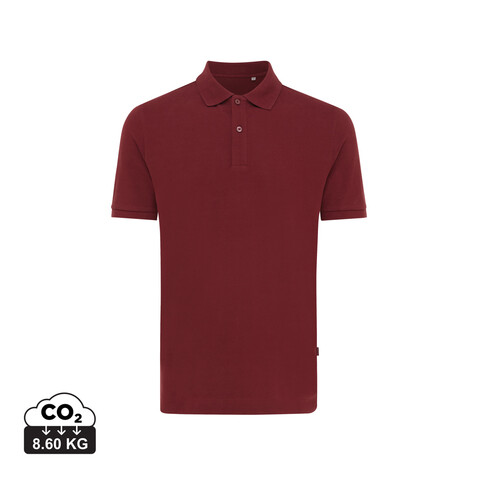 IQONIQ Yosemite Piqué-Poloshirt aus recycelter Baumwolle burgunderrot bedrucken, Art.-Nr. T9200.007.XXL