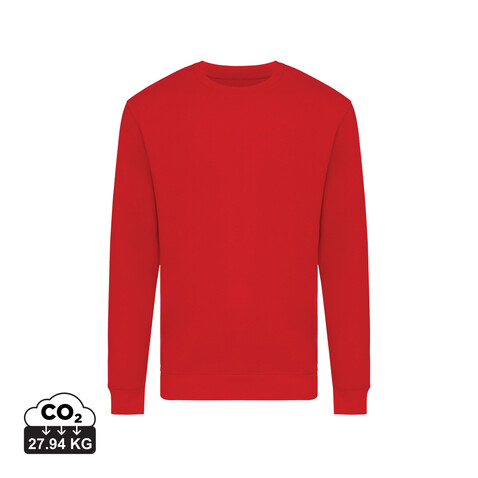 IQONIQ Zion Rundhals-Sweater aus recycelter Baumwolle rot bedrucken, Art.-Nr. T9300.029.XS