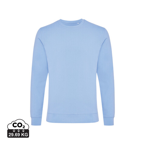 IQONIQ Zion Rundhals-Sweater aus recycelter Baumwolle sky blue bedrucken, Art.-Nr. T9300.022.L IQONIQ Zion Rundhals-Sweater aus recycelter Baumwolle sky blue bedrucken, Art.-Nr. T9300.022.L