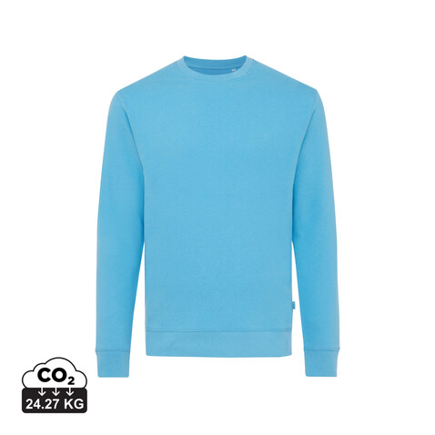 IQONIQ Zion Rundhals-Sweater aus recycelter Baumwolle tranquil blue bedrucken, Art.-Nr. T9300.010.XS IQONIQ Zion Rundhals-Sweater aus recycelter Baumwolle tranquil blue bedrucken, Art.-Nr. T9300.010.XS