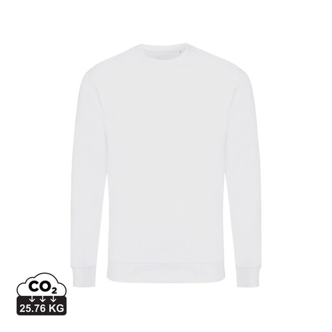 IQONIQ Zion Rundhals-Sweater aus recycelter Baumwolle recycled white bedrucken, Art.-Nr. T9300.004.S