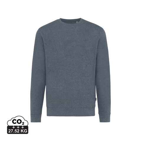 IQONIQ Denali ungefärbt. Rundhals-Sweater aus recycelter BW heather navy bedrucken, Art.-Nr. T9301.016.S IQONIQ Denali ungefärbt. Rundhals-Sweater aus recycelter BW heather navy bedrucken, Art.-Nr. T9301.016.S