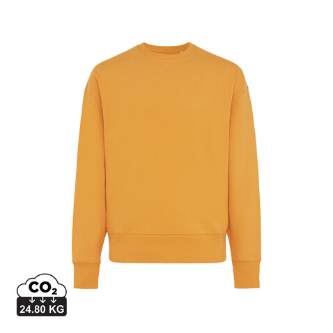 IQONIQ Kruger Relax-Rundhals-Sweater aus recycelt. Baumwolle sundial orange bedrucken, Art.-Nr. T9302.012.XS