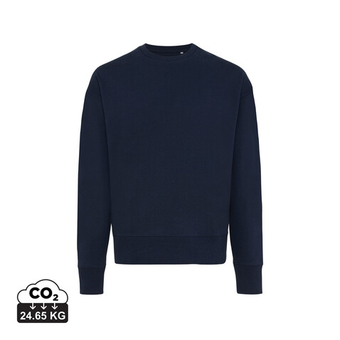 IQONIQ Kruger Relax-Rundhals-Sweater aus recycelt. Baumwolle navy blau bedrucken, Art.-Nr. T9302.002.L IQONIQ Kruger Relax-Rundhals-Sweater aus recycelt. Baumwolle navy blau bedrucken, Art.-Nr. T9302.002.L