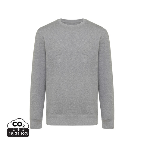 IQONIQ Etosha Lightweight Sweater aus recycelter Baumwolle light heather anthracite bedrucken, Art.-Nr. T9303.034.XXXL