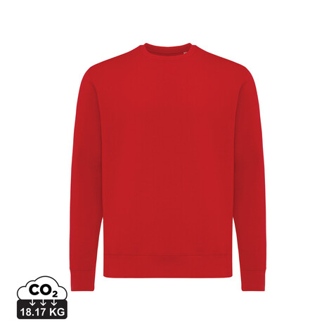 IQONIQ Etosha Lightweight Sweater aus recycelter Baumwolle rot bedrucken, Art.-Nr. T9303.029.XXL
