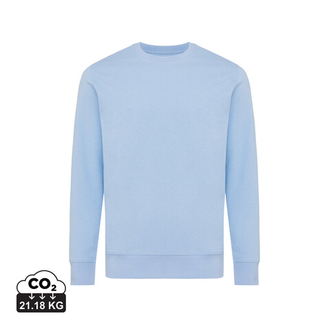IQONIQ Etosha Lightweight Sweater aus recycelter Baumwolle sky blue bedrucken, Art.-Nr. T9303.022.XXXL