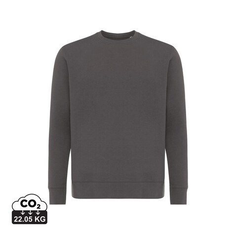 IQONIQ Etosha Lightweight Sweater aus recycelter Baumwolle anthrazit bedrucken, Art.-Nr. T9303.019.XL