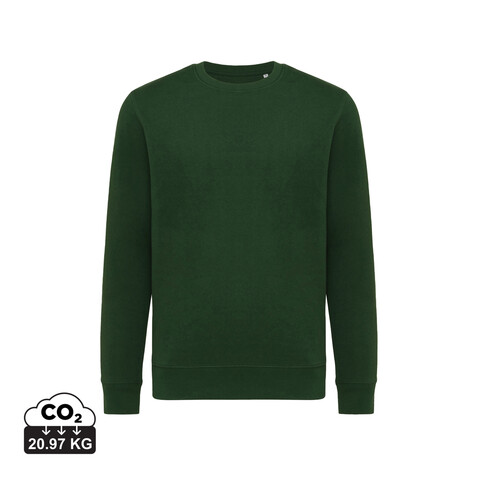 IQONIQ Etosha Lightweight Sweater aus recycelter Baumwolle forest green bedrucken, Art.-Nr. T9303.005.L