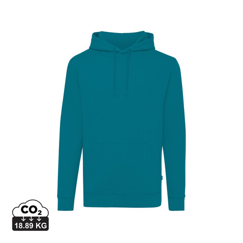 IQONIQ Jasper Hoodie aus recycelter Baumwolle verdigris bedrucken, Art.-Nr. T9400.009.S