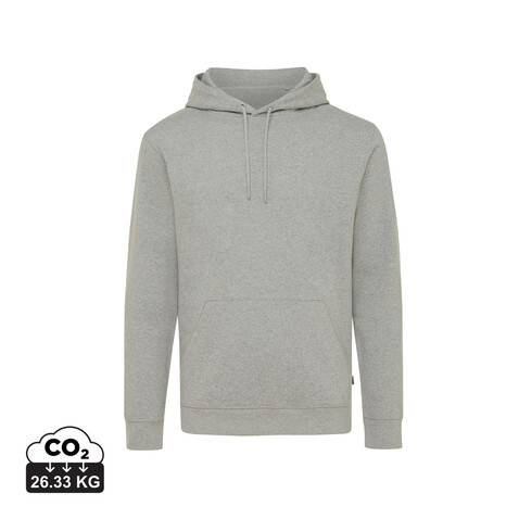 IQONIQ Torres ungefärbter Hoodie aus recycelter Baumwolle heather grey bedrucken, Art.-Nr. T9401.013.XXS