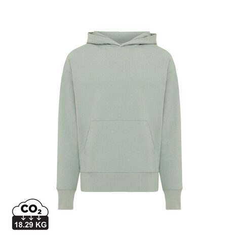 IQONIQ Yoho Relax-Hoodie aus recycelter Baumwolle Iceberg green bedrucken, Art.-Nr. T9402.023.XS