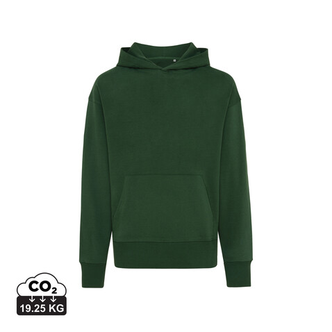 IQONIQ Yoho Relax-Hoodie aus recycelter Baumwolle forest green bedrucken, Art.-Nr. T9402.005.XS