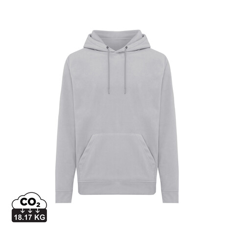 IQONIQ Trivor Mikrofleece-Kapuzen-Pulli aus recyc. Polyester storm grey bedrucken, Art.-Nr. T9403.027.XXS