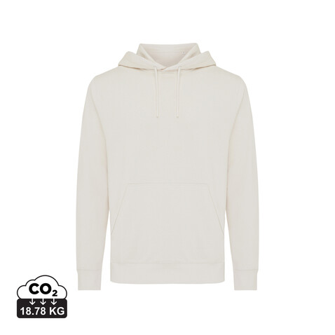 IQONIQ Rila Lightweight Hoodie aus recycelter Baumwolle ivory white bedrucken, Art.-Nr. T9404.040.S
