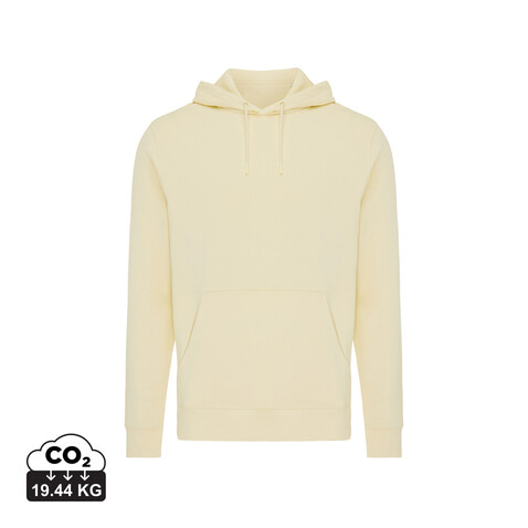 IQONIQ Rila Lightweight Hoodie aus recycelter Baumwolle cream yellow bedrucken, Art.-Nr. T9404.036.XS