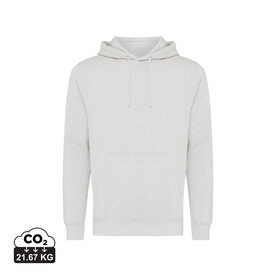 IQONIQ Rila Lightweight Hoodie aus recycelter Baumwolle light heather grey bedrucken, Art.-Nr. T9404.032.XXXL