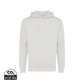 IQONIQ Rila Lightweight Hoodie aus recycelter Baumwolle light heather grey bedrucken, Art.-Nr. T9404.032.XXXL