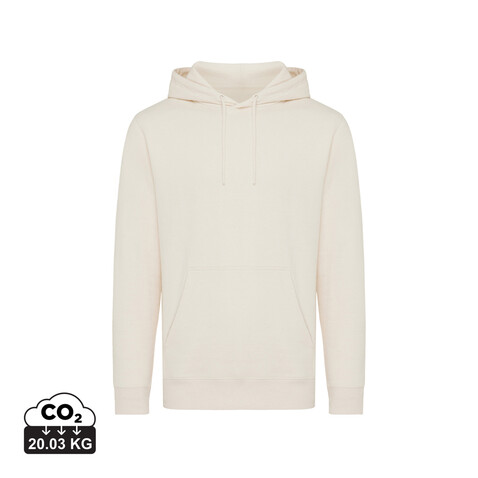 IQONIQ Rila Lightweight Hoodie aus recycelter Baumwolle natural raw bedrucken, Art.-Nr. T9404.018.L