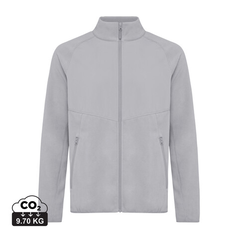 IQONIQ Talung Mikrofleece Jacke aus recyceltem Polyester storm grey bedrucken, Art.-Nr. T9603.027.XXS