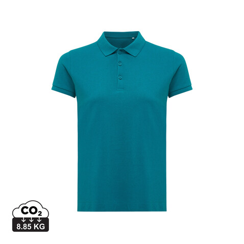IQONIQ Yosemite Damen Piqué-Poloshirt aus rec. Baumwolle verdigris bedrucken, Art.-Nr. T4200.009.XS