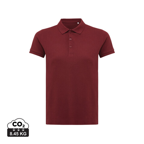 IQONIQ Yosemite Damen Piqué-Poloshirt aus rec. Baumwolle burgunderrot bedrucken, Art.-Nr. T4200.007.XS