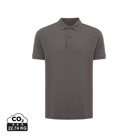IQONIQ Yosemite Piqué-Poloshirt aus recycelter Baumwolle anthrazit bedrucken, Art.-Nr. T9200.019.XL