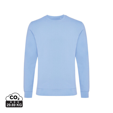 IQONIQ Zion Rundhals-Sweater aus recycelter Baumwolle sky blue bedrucken, Art.-Nr. T9300.022.XXS IQONIQ Zion Rundhals-Sweater aus recycelter Baumwolle sky blue bedrucken, Art.-Nr. T9300.022.XXS