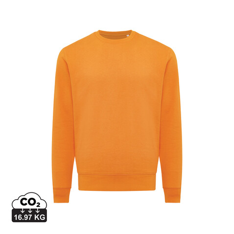 IQONIQ Etosha Lightweight Sweater aus recycelter Baumwolle orange bedrucken, Art.-Nr. T9303.044.XL