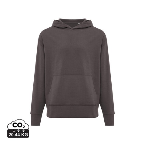 IQONIQ Yoho Relax-Hoodie aus recycelter Baumwolle anthrazit bedrucken, Art.-Nr. T9402.019.XXS