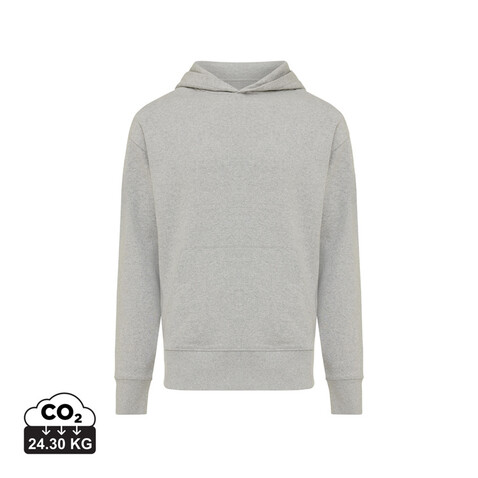 IQONIQ Yoho Relax-Hoodie aus recycelter Baumwolle heather grey bedrucken, Art.-Nr. T9402.013.L IQONIQ Yoho Relax-Hoodie aus recycelter Baumwolle heather grey bedrucken, Art.-Nr. T9402.013.L