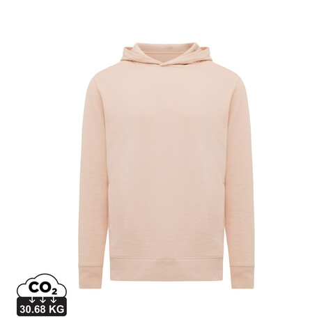 IQONIQ Yengo Hoodie mit Seitentaschen aus rec. Baumwolle peach nectar bedrucken, Art.-Nr. T9405.038.L