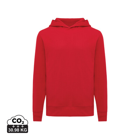 IQONIQ Yengo Hoodie mit Seitentaschen aus rec. Baumwolle rot bedrucken, Art.-Nr. T9405.029.M