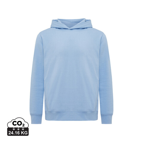 IQONIQ Yengo Hoodie mit Seitentaschen aus rec. Baumwolle sky blue bedrucken, Art.-Nr. T9405.022.S