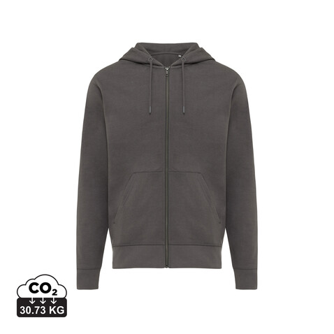 IQONIQ Abisko Zip-Kapuzenpullover aus recycelter Baumwolle anthrazit bedrucken, Art.-Nr. T9600.019.XXS IQONIQ Abisko Zip-Kapuzenpullover aus recycelter Baumwolle anthrazit bedrucken, Art.-Nr. T9600.019.XXS