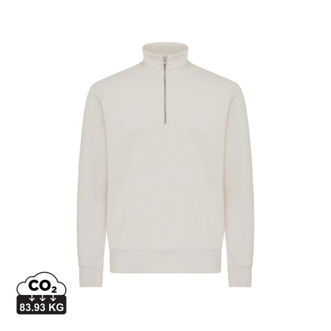 IQONIQ Elgon Quarter-Zip-Sweater aus rec. Baumwolle ivory white bedrucken, Art.-Nr. T9601.040.XXXL IQONIQ Elgon Quarter-Zip-Sweater aus rec. Baumwolle ivory white bedrucken, Art.-Nr. T9601.040.XXXL