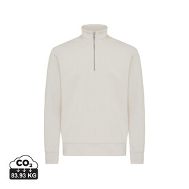 IQONIQ Elgon Quarter-Zip-Sweater aus rec. Baumwolle ivory white bedrucken, Art.-Nr. T9601.040.XXXL IQONIQ Elgon Quarter-Zip-Sweater aus rec. Baumwolle ivory white bedrucken, Art.-Nr. T9601.040.XXXL